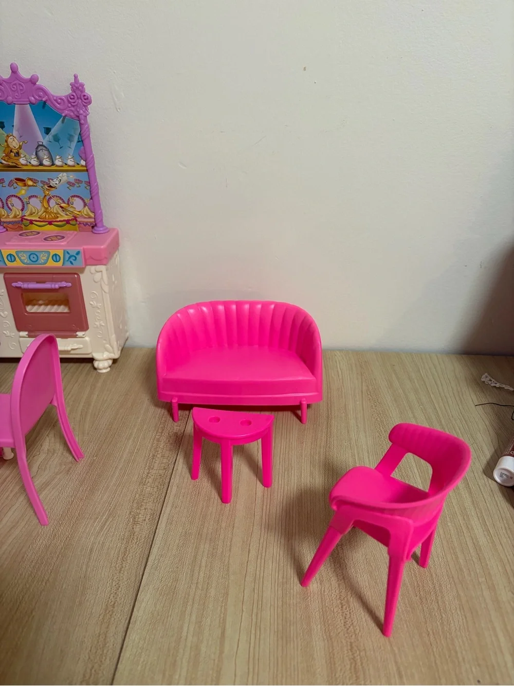 Barbie Pink & White Playroom Furniture Set